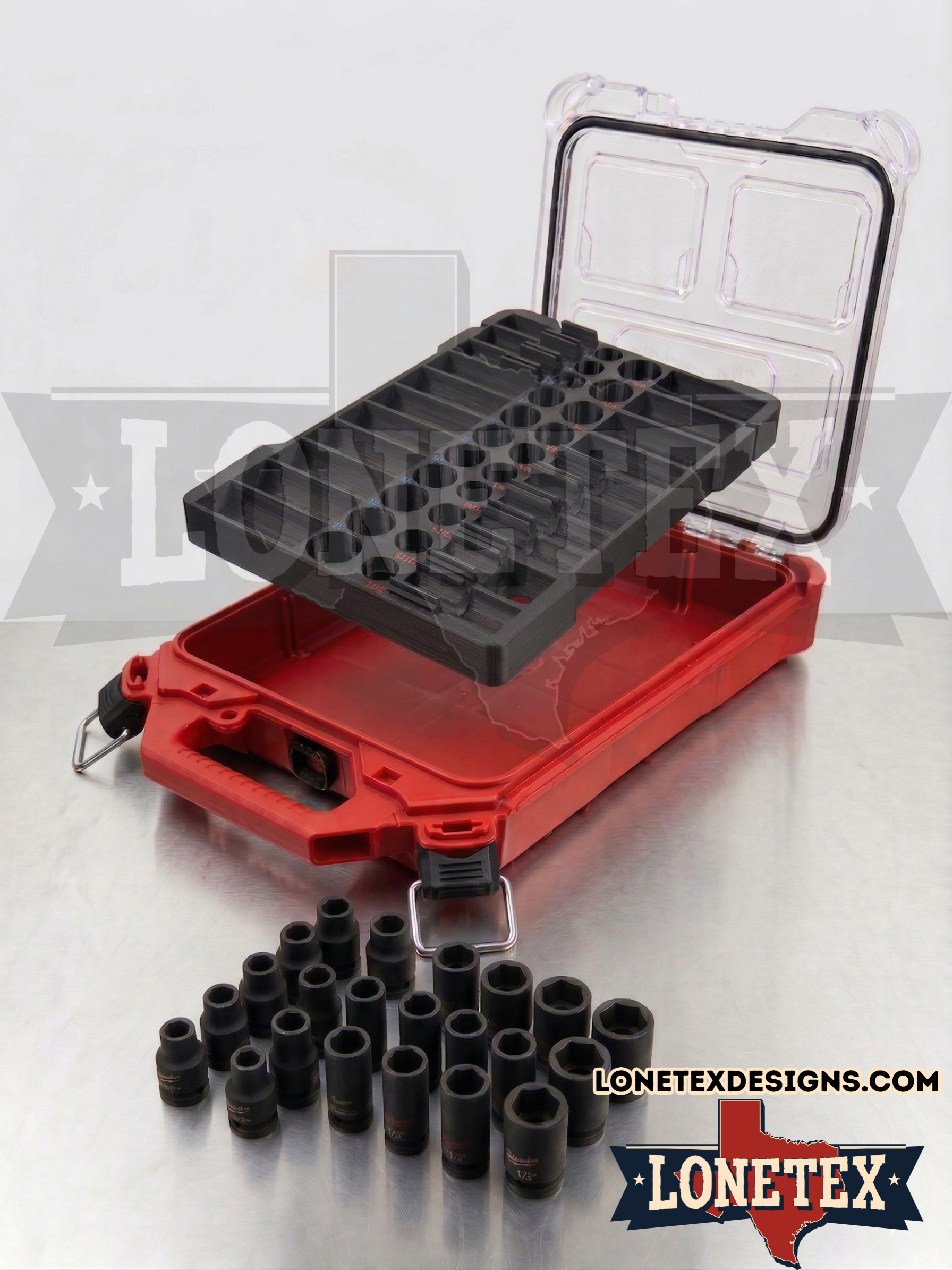 Milwaukee PACKOUT™ Custom Insert for 3/8" Drive Impact Sockets