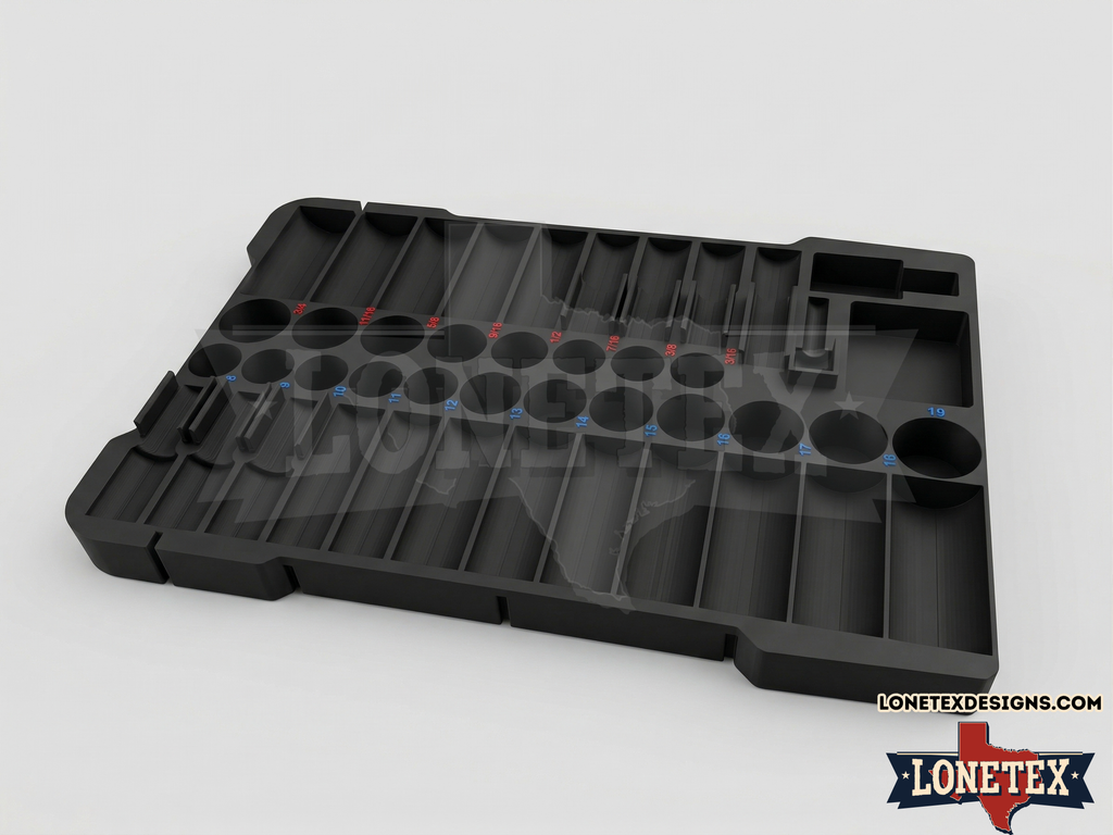 Milwaukee PACKOUT™ Custom Insert for 3/8" Drive Impact Sockets